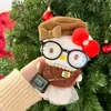 Nuevo Llavero de Peluche Original Hello Kitty Invierno Nuevo Conjunto Cálido Colgante de Bolsa de Regalo Gato Kt