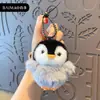 Baimao Original Lindo Pingüino Pequeño Peluche Llavero Colgante Muñeco de Dibujos Animados Juguete Llavero Adorno para Bolsa