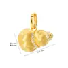Plata de Ley 925 OEM Nuevo Estilo Chino Colgante de Calabaza Trenzado en Oro Cepillado Cierre Universal para Mujer Retro Lujo Ligero Nicho Personalizado