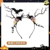 Acessórios de Cabeça Engraçados para Fotos de Halloween Galho de Borboleta Preta Abóbora Festa Influenciador Mesmo Estilo Aro de Cabelo Luminoso Grampo de Cabelo