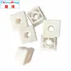 Venta al por mayor de fábrica tapón cuadrado para tubo cuadrado con agujero pasante de 25*25 mm, tapa cuadrada para tubo cuadrado, tapón cuadrado de plástico