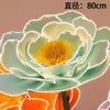 Flores Artificiais Grandes Emissoras de Luz LED para Exibição em Shopping, Flores Decorativas Grandes para Montagem de Cenário de Casamento, Flores Artificiais de Peônia