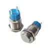 Interruptor de Botão Metálico 12MM Auto-Retorno Momentâneo Redondo À Prova d'Água Alimentação Auto-Travante Botão de Modificação para Carro Pequeno