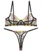 Lencería Sexy Ultra Delgada para Mujer, Sujetador Push-Up de Encaje, Conjunto de Sujetador Transparente de Malla Bordada, Estilo Sexy Puro Deseo