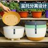 Maceta Colgante Auto-Riego Cesta Colgante Maceta para Potos, Cuentas de Buda, Suculenta Luna Morada Maceta Colgante Soporte de Flores para Balcón Maceta Colgante