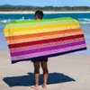Toalla de playa de microfibra a rayas de secado rápido Amazon para adultos, toalla de baño para playa y natación, toalla absorbente impresa digitalmente