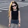 Conjunto de Calça Parachute Cargo Estilo Americano para Meninas, Novo Modelo Verão 2026, Calça de Perna Larga Plissada para Crianças Mais Velhas