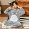 Pijama de Coral Fleece para Niños de Comercio Exterior para Otoño e Invierno 2026, Ropa de Casa de Franela para Bebés, Niños y Estudiantes