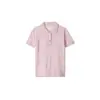 Sumeihui 2026 Primavera y Verano Nuevo Estilo Estilo Nanu Camiseta de Punto de Manga Corta para Mujer Top de Lana Merino con Cuello Polo