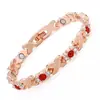 Pulsera Magnética Cruzada Ajustable en Forma de X, Best-Seller Transfronterizo Europeo y Americano, con Incrustaciones de Aleación y Diamante, Elegante y Versátil para Mujeres