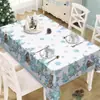 Mantel bestseller transfronterizo nuevo de Amazon: Decoración de mesa Navideña de copo de nieve, pino y muñeco de nieve para fiestas