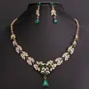 Explosivo Traje Nupcial Collar Aretes Dos Piezas Joyería de Boda Novia Traje de Diamantes Accesorios Vestido de Cena