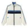 Jaqueta Color Block com Gola Alta Nanxia Fashion Brand Cor de Primavera Unissex Retro Corte Solto Versátil para Casal Casaco Casual