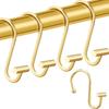 12 Piezas Gancho para Cortina de Ducha Metal Forma S Gancho para Cortina de Ducha Cortina Plateado Colgante Gancho Cilíndrico Cortina de Ducha Gruesa