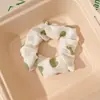 Scrunchie de rede de renda de bolinhas novo estilo coreano com um toque vintage e sofisticado, adequado para rabos de cavalo, um acessório de cabelo para meninas