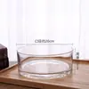 Venta al por mayor de jarrones redondos de vidrio, peceras para goldfish, narcisos, centella asiática, nenúfares, macetas bajas grandes para la sala de estar