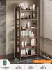 Nuevo estante de exhibición multicapa estilo chino antiguo, estante de almacenamiento para juego de té, pequeño estante para té, gabinete de exhibición y almacenamiento para adornos de té, gabinete de té
