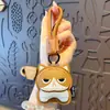 Llavero Colgante Creativo de Gato en Cuero PU Lindo Colgante de Muñeca para Pareja Llavero de Coche Bolsos Regalo Pequeño