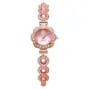 Relógio Feminino com Calcedônia Incrustada com Diamante Pulseira Ajustável por Cordão Relógio de Pulso Relógio Feminino Fashion Atacado Relógio Transfronteiriço