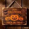 Nuevo producto transfronterizo: Decoración plana de madera para ambiente de fiesta de Halloween, adorno colgante para exteriores para patio y recibidor
