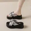 Sandalias de Cuña con Lazo para Mujer 2026 Nuevo Verano Slip-On para Exteriores Impresionantes Versátiles Sandalias de Dedo