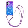 Adecuado para Funda de Teléfono con Hebilla de Anillo Iphone17E, Funda Protectora 17Air Color Degradado Anti-Caídas con Correa Cruzada, Correa para el Hombro