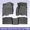 Adequado para Silverado 1500 Cabine Estendida 2001-2006 Tapetes de Chão 3D para Todas as Estações em TPE