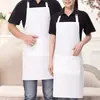 Avental de pescoço novo estilo roupas de trabalho para restaurante chef de cozinha garçom de hotel avental anti-manchas avental com alça