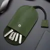 Couro Preto Multifuncional Porta-Chaves de Carro Chave de Travamento Universal Bolsa para Chaves Unissex Bolsa de Couro Bovino Retrátil para Chaves