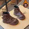 Botas Martin para meninas, nova coleção de outono 2026, botas de couro infantis, botinhas para meninas pequenas, botas curtas estilosas para crianças maiores