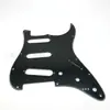 Protector de guitarra eléctrica ST tres paneles simples Negro/Blanco