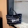 Estilo Coreano de Nicho Gran Capacidad Estilo Preppy Estudiante Clase 2026 Nueva Estrella Letra Bolso de Hombro Único Doble Cara