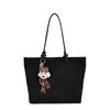 Bolsa de ombro grande de alta capacidade, estilo coreano, minimalista e elegante, bolsa transversal com acabamento fosco, bolsa de ombro com corrente minimalista de nicho para mulheres