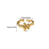 Nueva Colección de Anillos Estrella Moda Tendencia Nicho Anillo de Circonita de Girasol Joyería de Mano para Viajes Diarios Fiesta