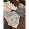 Ropa para niños, falda para niñas, ropa de verano, nuevo estilo 2026, falda corta floral de encaje elegante y fresca para bebé
