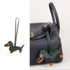 Cinta de Moda Transfronteriza Lazo de Cuero Salchicha Colgante Adorno de Borla para Bufanda Llavero de Coche para Bolso
