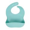 Atacado de Fábrica Babador Infantil de Silicone de Grau Alimentício com Bolso Coletor de Saliva para Bebê, Babador Estéreo 3D para Bebê, Impermeável e Antimanchas