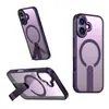 Funda para iPhone 17 con tacto de piel, aplicable transfronteriza, con anillo magnético Magsafe y soporte vertical para Apple 16 Pro