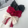 Pinza para el pelo grande de clip de resorte con lazo de satén popular transfronterizo, pasador de color sólido para mujeres, accesorios para el cabello