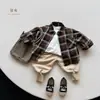 Camisa retrô estilo coreano para crianças, nova coleção de outono, camisa de manga comprida para meninos e meninas, estilo japonês e coreano, roupas infantis únicas e estilosas