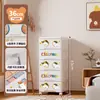 Gabinete de Almacenamiento para Estudiantes de Dibujos Animados Transfronterizo Gabinete de Almacenamiento de Plástico con Cajones para Juguetes, Documentos y Artículos Varios Caja de Almacenamiento para Ropa de Bebé