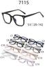 Popular inserto de placa de montura TR90 patilla seda montura grande moda moderna gafas versátiles café grande comercio exterior 7115