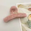 Oufei Le versão coreana do grande clipe de pelúcia de vison outono e inverno parte de trás da cabeça cabelo de coelho clipe de tubarão grampo de cabelo acessórios de cabelo atacado