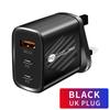 Cargador de teléfono móvil Dual C PD doble TIPO C + cabezal de carga 1USB multipuerto dual PDUSB cabezal de carga europeo inglés