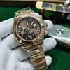 Reloj para Hombre Rolex Serie Daytona 40mm Mecánico Totalmente Automático con Correa de Acero Dorado, Suministro de Fabricante de Comercio Exterior Transfronterizo