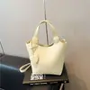Bolso de Hombro de Color Sólido Transfronterizo para Mujer 2026, Bolso Cruzado Elegante para el Trabajo, Bolso Cubo Simple de Mano