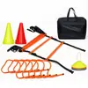 Conjunto de Escada Ágil Treinamento de Degraus Escada de Corda Escada de Amarelinha Cones Marcadores Paraquedas de Resistência Corda de Pular Estacas de Solo Equipamento de Treinamento de Futebol