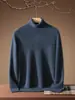 Suéter 100% cachemir de bebé para hombre, cuello alto, prenda interior, casual de negocios, tejido de punto suelto, capa base