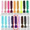 Tendencia Cuerda de Color para Rastas de Seda de Alta Temperatura Trenza de Cabello de un Solo Color Peluca de Rastas Trenzas Jumbo para Niños Cabello
