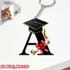 Llavero Acrílico Plano 2D Nuevo Transfronterizo Regalo de Graduación Gorra de Doctorado Letras Números Colgante de Temporada de Graduación para Estudiantes de Último Año